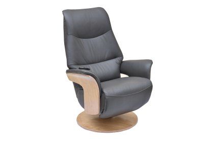 Urban - Leather Swivel Recliner with Integrated Footstool Urban - Leather Swivel Recliner with Integrated Footstool