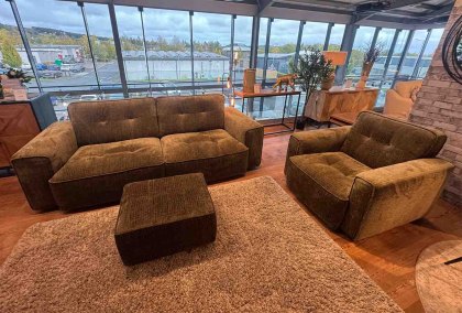 Gadoni Bundle - Large Sofa, Armchair & Footstool