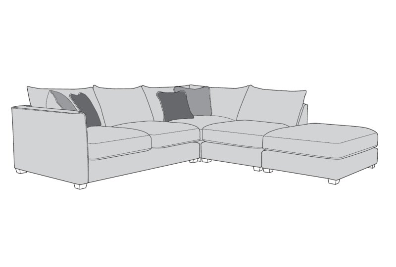 Carlton Corner Chaise Group Sofa - Line Art