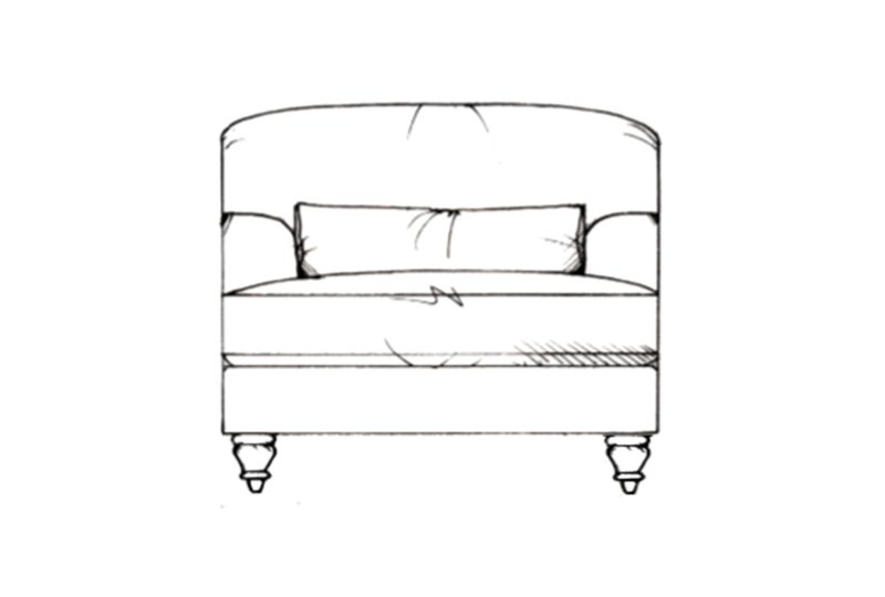 Colworth Ladies Chair - line Art