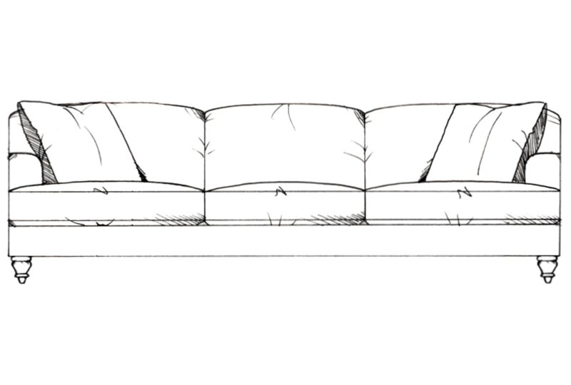 Colworth Super Grand Sofa - Line Art