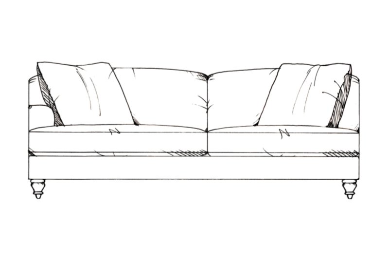 Colworth 1 Arm 210cm Unit - Line Art