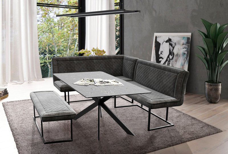 Austin Corner Bench & Dining Table Set Loom Loft