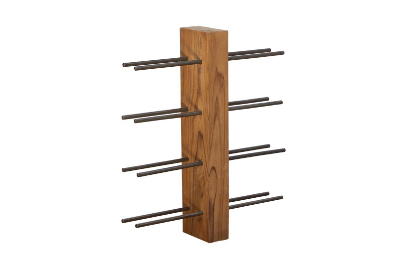 Sylvan Natural Teak Root 8 Bottle Wine Rack