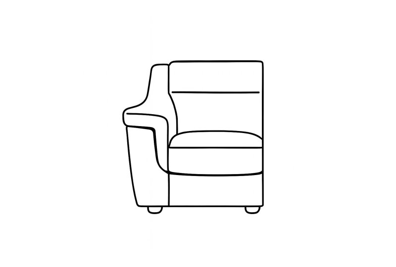 G'Digio Cosenza Armchair with 1 Arm