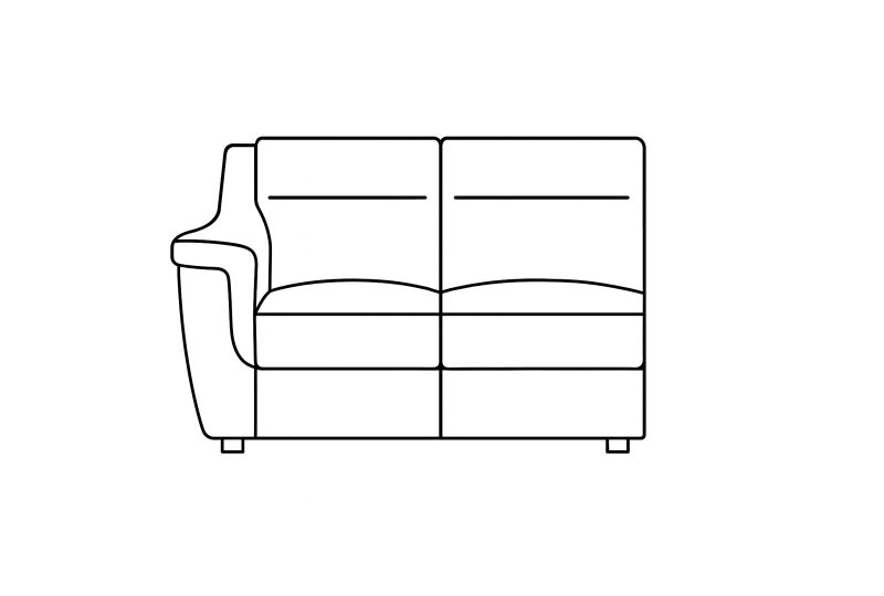 G'Digio Cosenza 1 Arm 2 Seater
