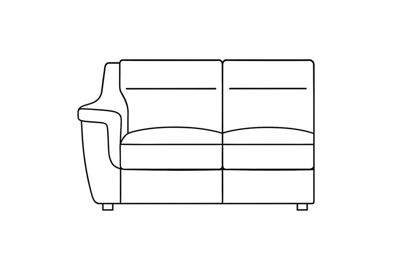 G'Digio Cosenza 1 Arm 2.5 Seater