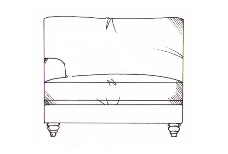 Sowerby 1 Arm 104cm Unit - Line Art