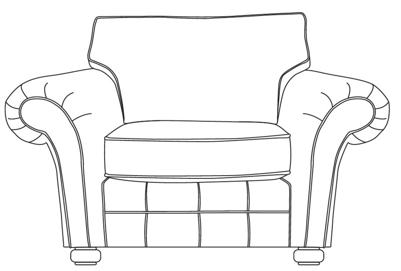 Dalton Love Chair - Line Art