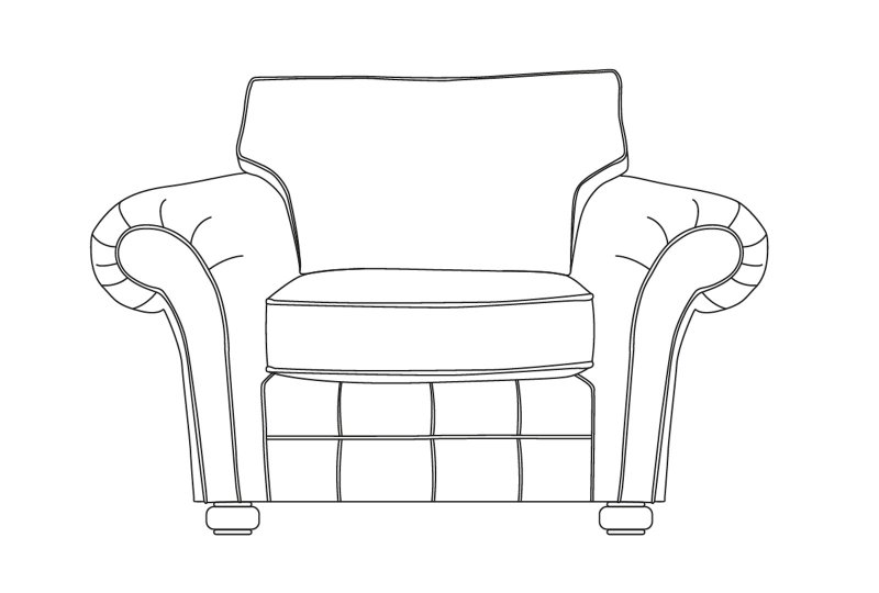 Dalton Armchair - Line Art