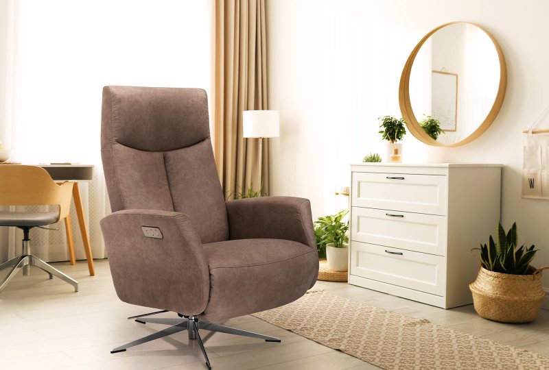 Hammel Swivel Recliner With Integrated Footstool Main Image