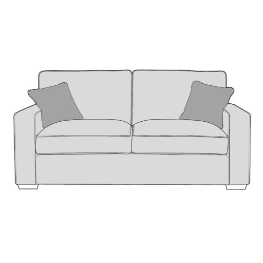 Cleveland 3 Seater Sofa Standard Back - Line Art