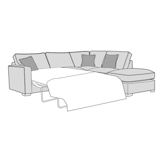 Cleveland Corner Chaise Group Including Sofabed Standard Back - Line Art