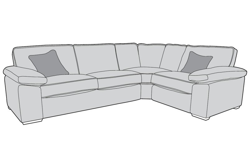 Detroit Corner Group Sofa - Line Art