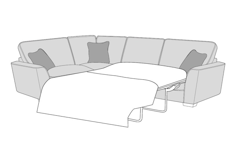 Favaro Corner Group Including Sofabed Standard Back - Line Art