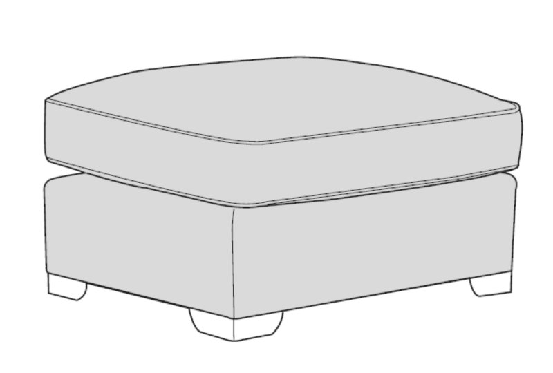 Favaro Large Footstool - Line Art