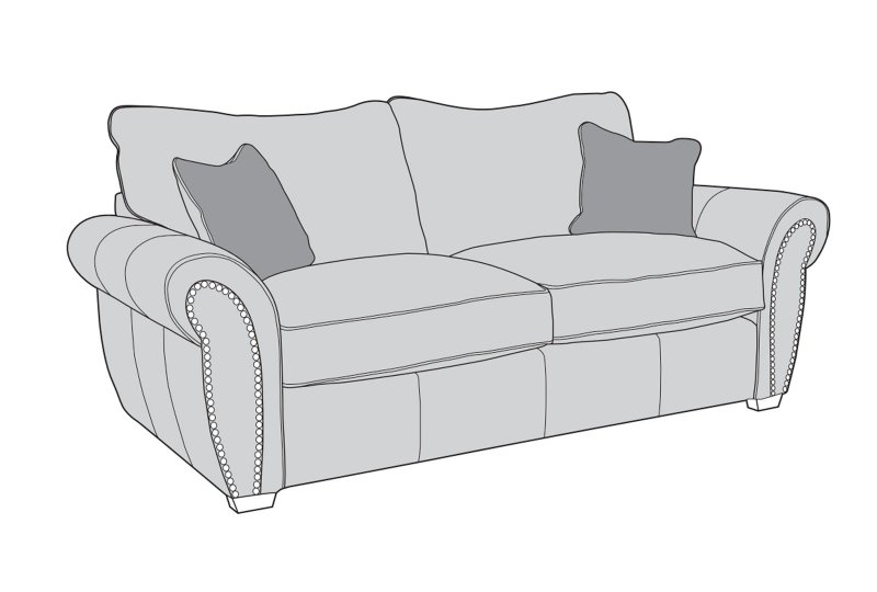 Flariz 3 Seater Sofa Standard Back - Line Art