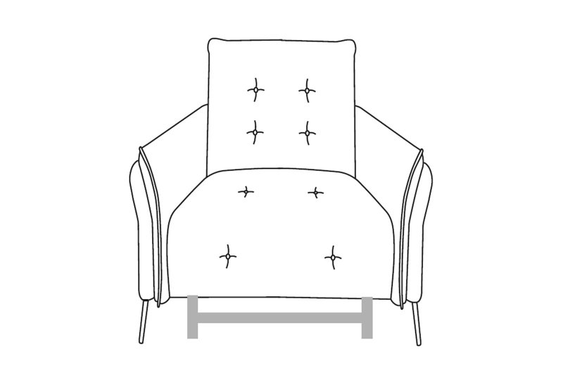 Bolero Armchair Powered - Line Art