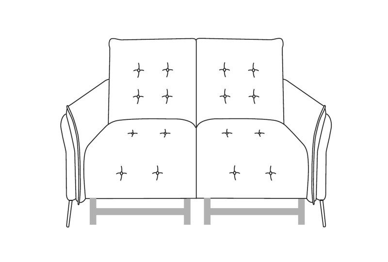 Bolero Loveseat Powered - Line Art