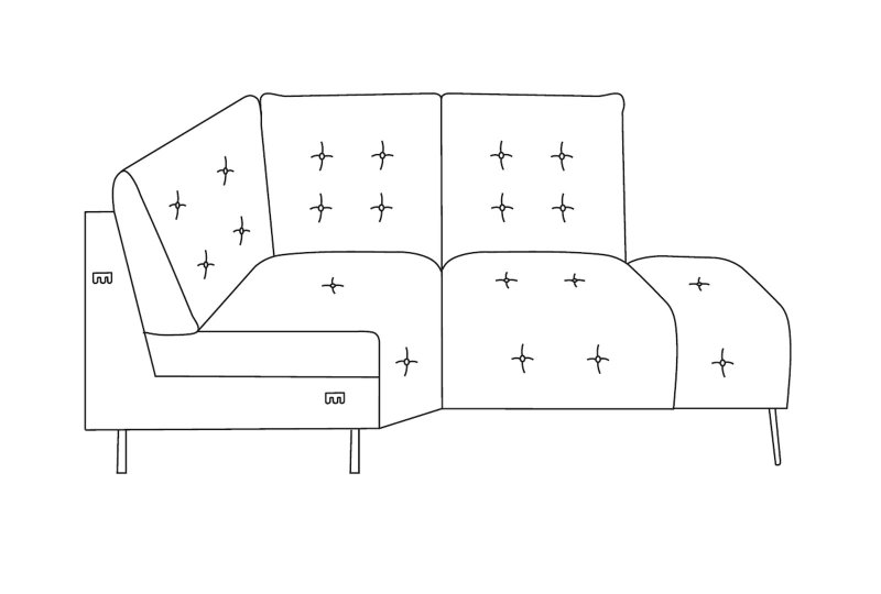 Bolero Corner Terminal Unit - Line Art