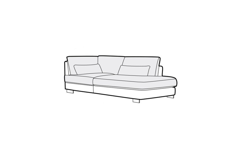 Brennan Chaise Sofa (Split - Freestanding) - Line Art