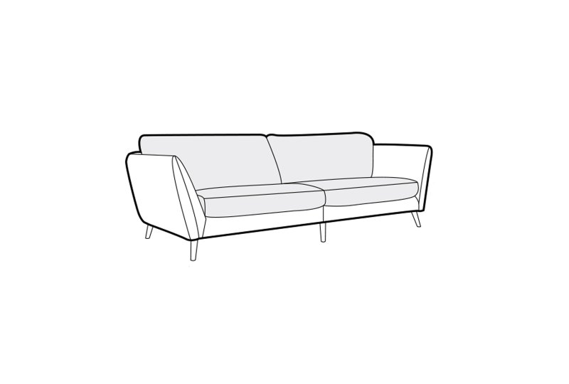 Steffi XL Sofa (Split - 2 Seat) - Line Art