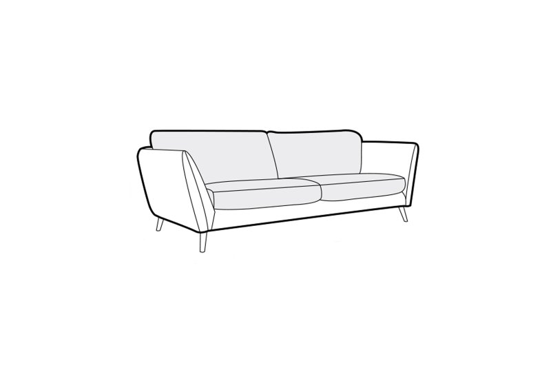 Steffi 3 Seater Sofa - Line Art