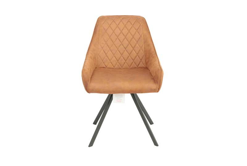 Bailey Swivel Chair Front View - Brown