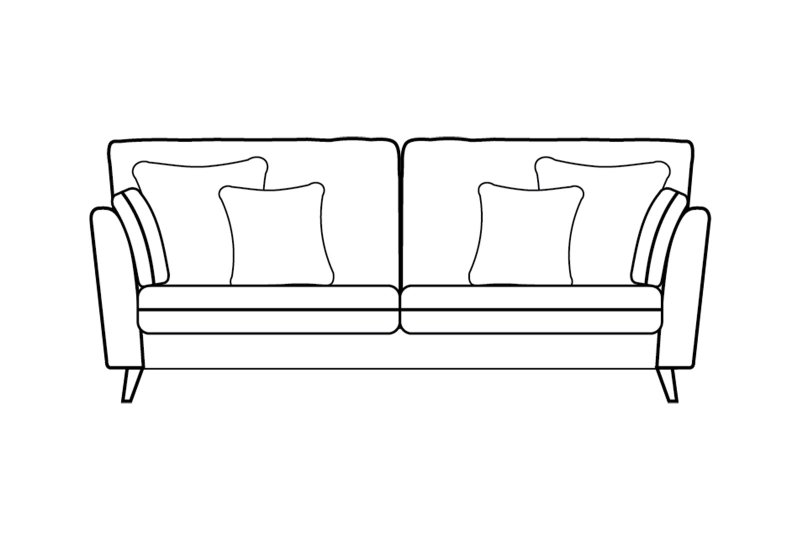 Perdy 2 Seater Sofa - Line Art
