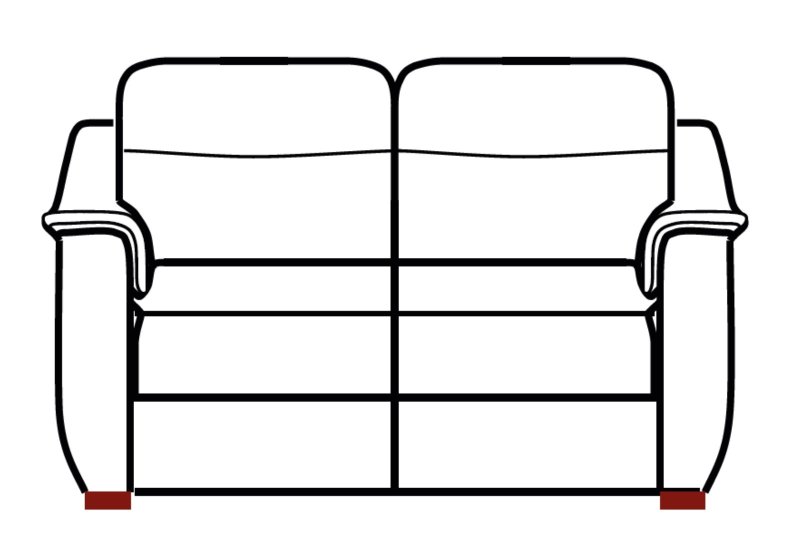 Palma Love Seat - Line Art