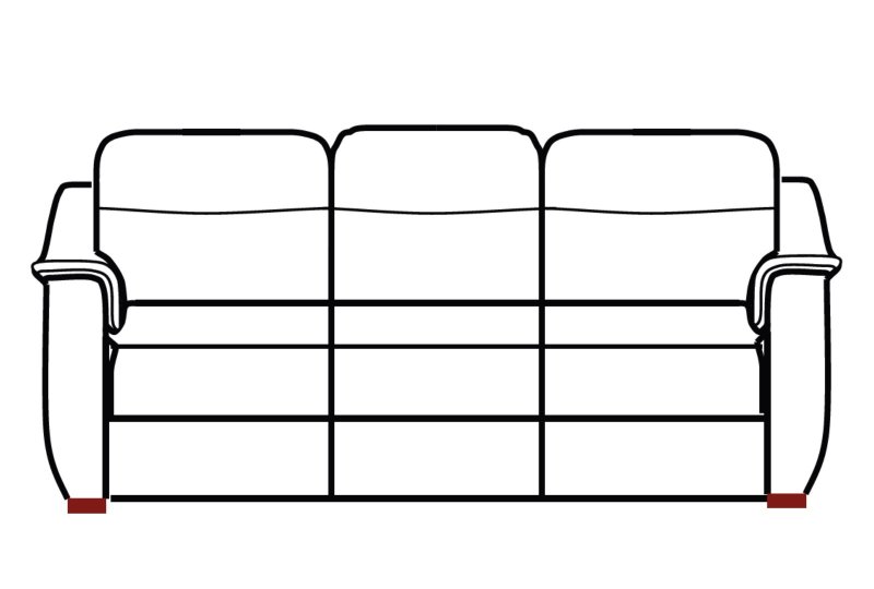 Palma 3 Seater Large Sofa - Line Art