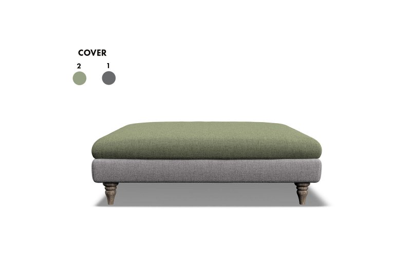 Whitemeadow Paloma Square Footstool