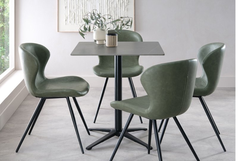 Bentley Designs (UK) Ltd Barrow Sintered Stone Square Bistro Table