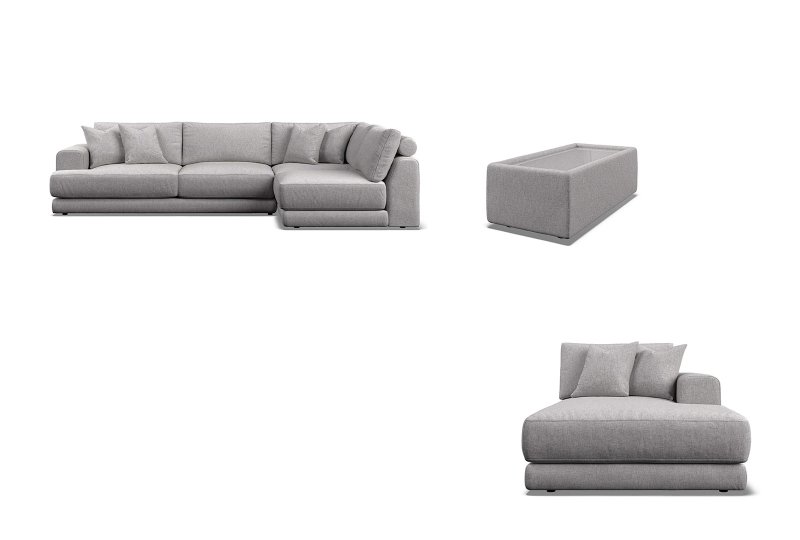 Whitemeadow Newland Large Corner Sofa and Side Table