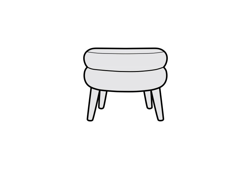 Siren Furniture Limited Saffron Halfmoon Footstool