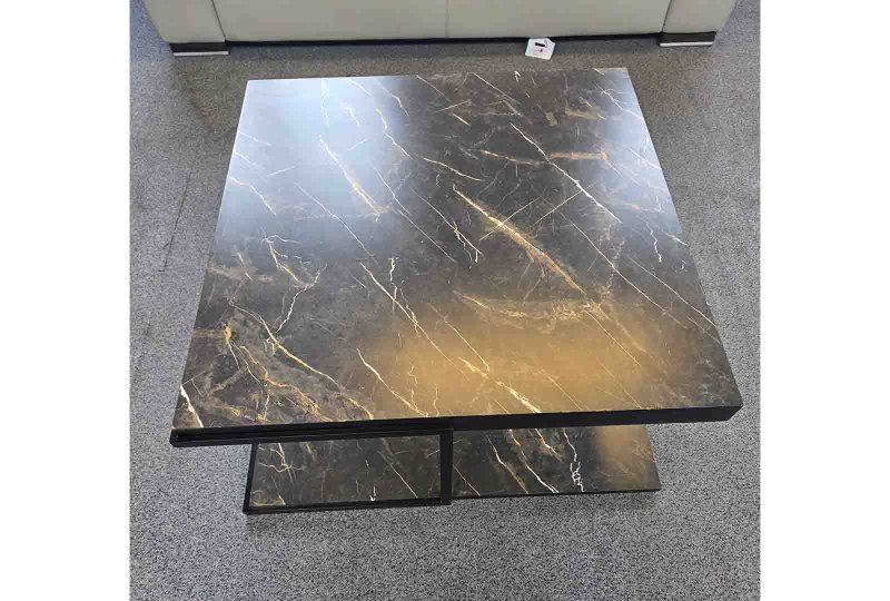 Clearance Black Marble Effect Coffee Table