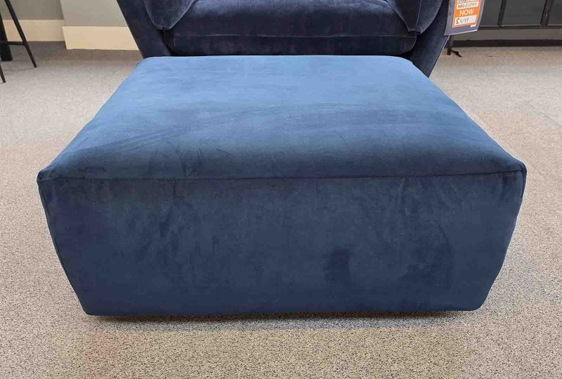 Clearance Newton Footstool - Blue