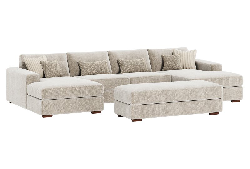 Lebus Heath Large U Shaped Cinema Chaise with Stool
