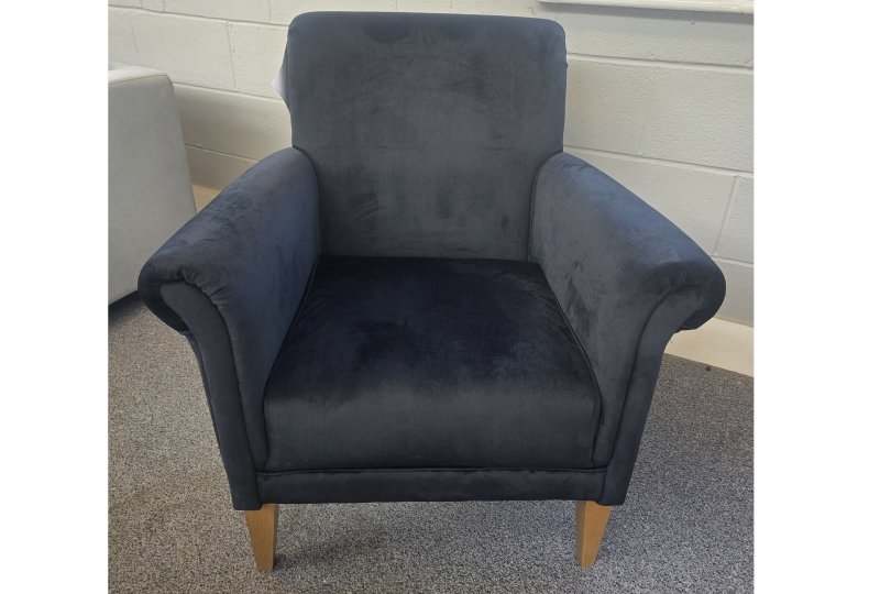 Clearance Yeva Navy Accent Chair