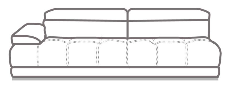 Valiano Large Sofa 1 Arm - Line Art