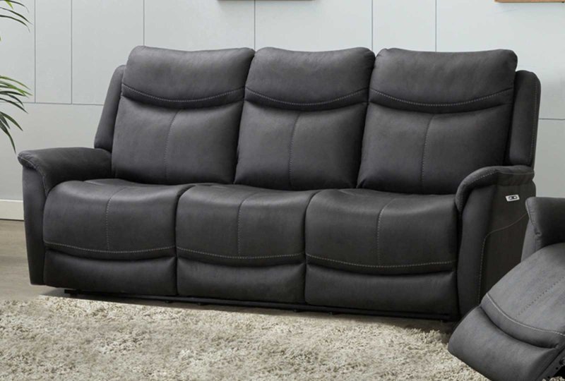 Addison Slate 3 Seater Recliner Sofa