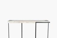 Jaxson Concrete Effect Wood & Black Iron Console Table