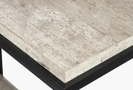 Jaxson Concrete Effect Wood & Black Iron Console Table Close Up