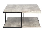 Jaxson Concrete Effect Wood & Black Iron Coffee Table