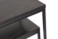 Mansell Black Ash Veneer Console Tables Close Up