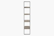 Jaxson Concrete Effect Wood & black Iron Side 4 Shelf Unit