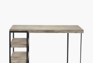 Jaxson Concrete Effect Wood and Black Iron Desk