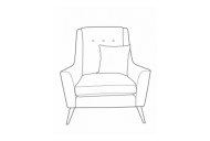 Sinatra Accent Chair Chrome Foot - Line Art