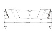 Colworth 1 Arm 210cm Unit - Line Art