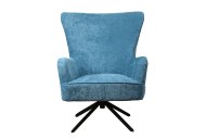 Beck Armchair Front View - Chenille Ocean